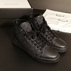 gucci high top canvas sneakers